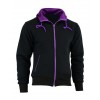 MOTORBIKE PURPLE & BLACK SOFT FLEECE HOODIE